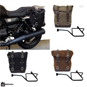 Borsa in crosta di cuoio con telaio laterale sinistro Moto Guzzi V7 850 Unitgarage