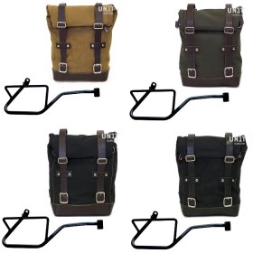 Right side canvas bag with Moto Guzzi V7 850 Unitgarage frame