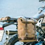 BMW R NineT Family Scram side bag in split leather 22L-30L + Unitgarage frame