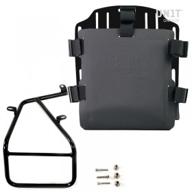 Black Aluminum bag holder with adjustable front in Hypalon and quick coupling + Unitgarage support frame