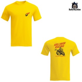 T-Shirt Scrambler mezze maniche gialla con stampa fronte retro